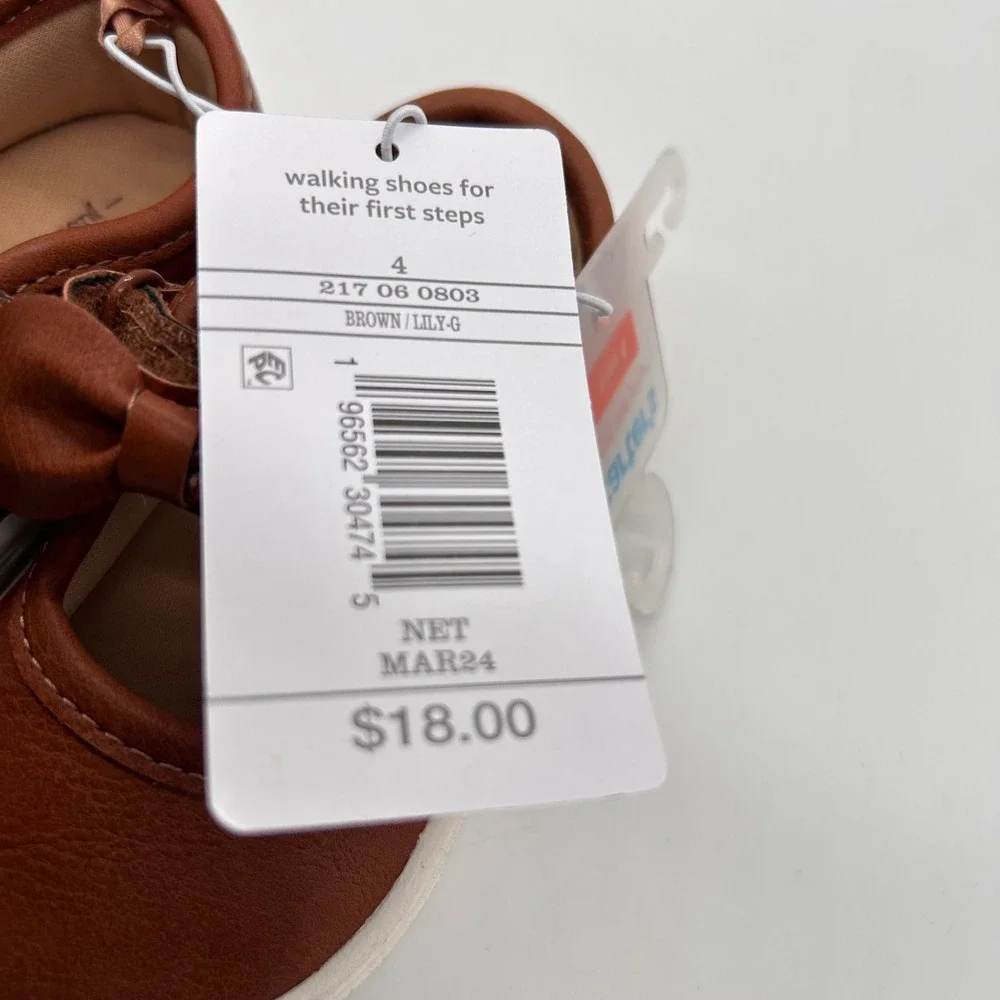 Carters Girls Brown Mary Jane Bow Shoes‎ Reseller Bundle of 6 Walking Size 4 NEW